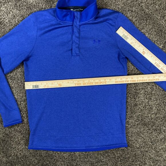 Men’s Medium Under Armour Golf X Storm Cold Gear Blue Pullover - Picture 8 of 13